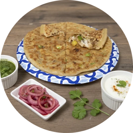 Chicken Cheese Veggie Paratha