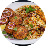 BIRIYANI & SHAMI KEBAB(1Pcs)