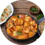 BUTTER VEG & PANERR (16oz),1 LACHA PARATHA & PULAO (16oz)