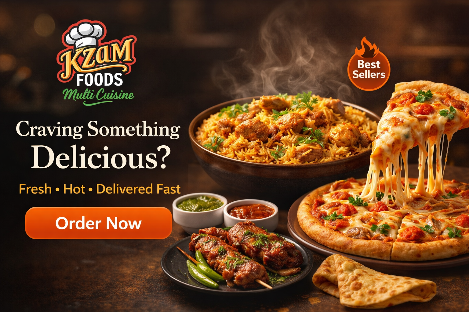 kZAM FOODS BANNER ORDER NOW